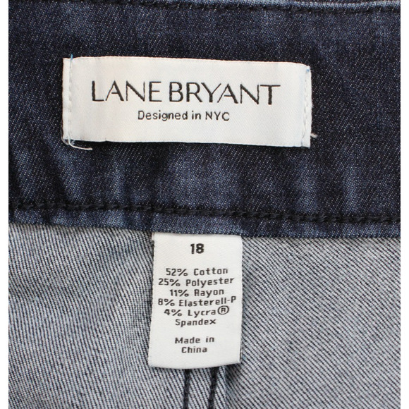 Lane Bryant Jeans Womens Size 18 Blue Denim Pull On Skinny Leg High Rise Stretch - Picture 3 of 6